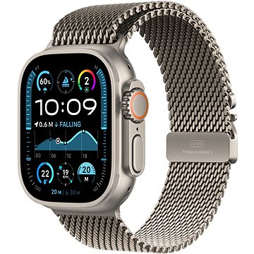 

Apple Watch Ultra 2 49mm Přírodní titan s přírodním titanovým milánským tahem - S