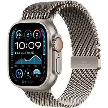 

Apple Watch Ultra 2 49mm Přírodní titan s přírodním titanovým milánským tahem - M