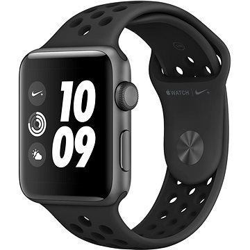 Apple Watch Series 3 Nike+ 42mm GPS Vesmírně šedý hliník s antracitovým sportovním řemínkem Nike - Chytré hodinky