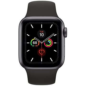 Apple Watch Series 5 40mm Vesmírně šedý hliník s černým sportovním řemínkem - Chytré hodinky