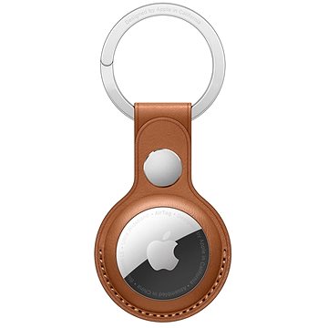 Apple AirTag kožená klíčenka sedlově hnědá - AirTag klíčenka
