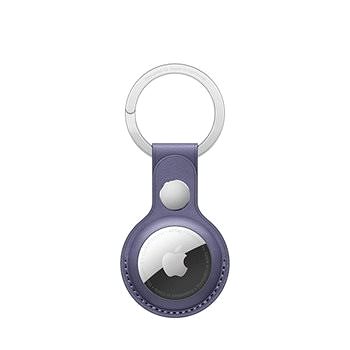 Apple AirTag kožená klíčenka šeřikově nachová - AirTag klíčenka