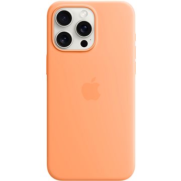 

Apple iPhone 15 Pro Max Silikonový kryt s MagSafe sorbetově oranžový