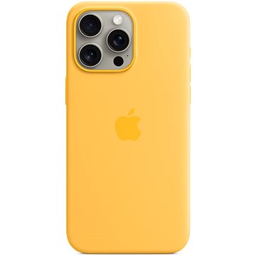 

Apple iPhone 15 Pro Max Silikonový kryt s MagSafe paprskově žlutý