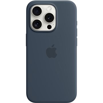 

Apple iPhone 15 Pro Silikonový kryt s MagSafe bouřkově modrý