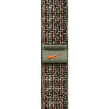 

Apple Watch 41mm sekvojově zelený/oranžový provlékací sportovní řemínek Nike