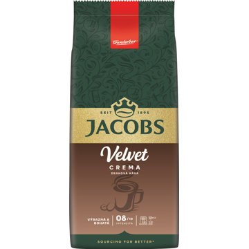 

JACOBS Velvet Crema, zrnková, 1000g