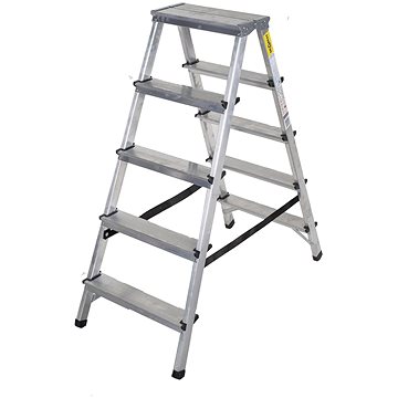 

J.A.D. TOOLS Schůdky oboustranné hliníkové, 5 příček