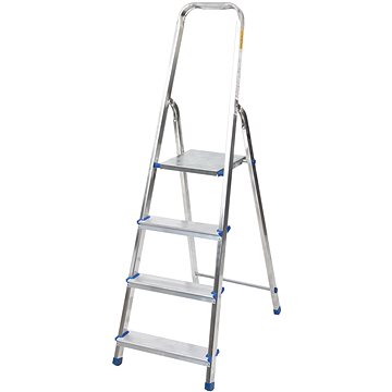 

J.A.D. TOOLS Schůdky jednostranné hliníkové s madlem, 4 příčky