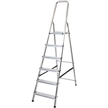

J.A.D. TOOLS Schůdky jednostranné hliníkové s madlem, 6 příček