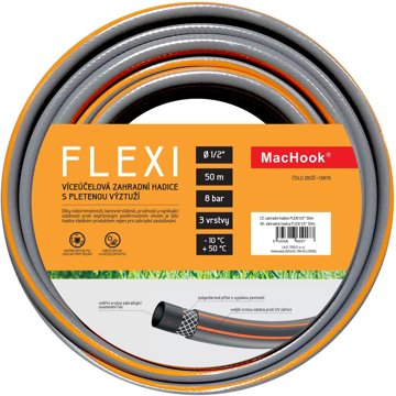 

J.A.D. TOOLS Zahradní hadice FLEXI 1/2", šedo-oranžová, 50 m