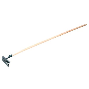 

J.A.D. TOOLS Hrábě kovové zelené, 10 zubů s násadou 150 cm