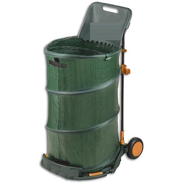 

J.A.D. TOOLS Zahradní koš na listí, s podvozkem a rámem, 160 l