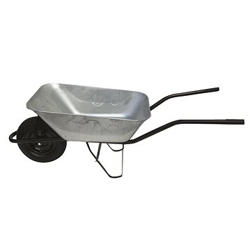 

J.A.D. TOOLS Kolečko stavební 80 l nafukovací, pozinkovaná tažená korba 100 kg