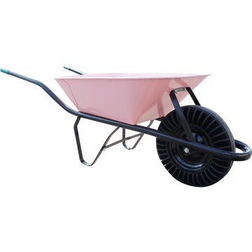 

J.A.D. TOOLS kolečko stavební, plná pryž, 60 l, růžové