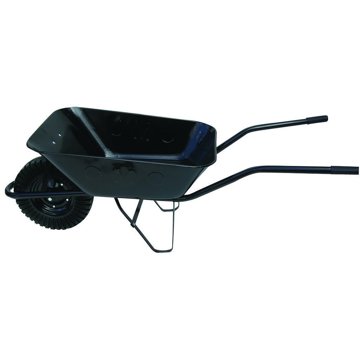 

J.A.D. TOOLS kolečko stavební 80 l, plná pryž, pevná osa, černé