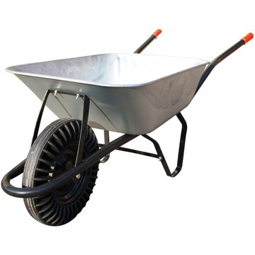 

J.A.D. TOOLS kolečko stavební 80 l, plná pryž, pevná osa, pozinkované