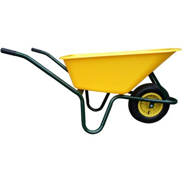 

J.A.D. TOOLS Zahradní kolečko Livex 100 l, zelený rám, žluté