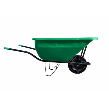 

J.A.D. TOOLS kolečko hospodářské 180 l, plné kolo, zelené
