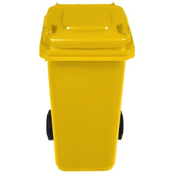 

J.A.D. TOOLS Popelnice, plastová kolečka 120 l, žlutá
