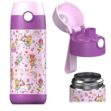 

Jarlson Dětská nerezová termoláhev na pití MALI Princezna 350 ml