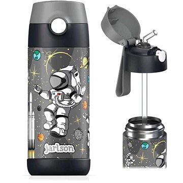 

Jarlson Dětská nerezová termoláhev s brčkem CHARLI Astronaut 350 ml