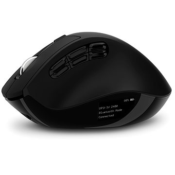 CONNECT IT FOR HEALTH DualMode bezdrátová ergonomická myš s LCD displejem, ČERNÁ