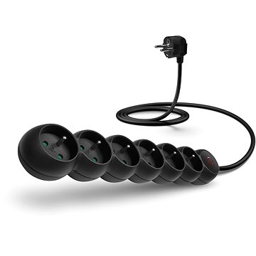 

CONNECT IT prodlužovací 230 V, 6 zásuvek, 5 m, s vypínačem, černý