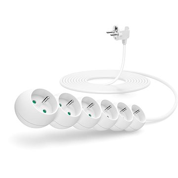 CONNECT IT prodlužovací 230V, 6 zásuvek, 5m, bílý