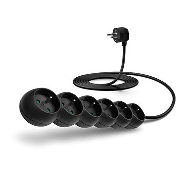 

CONNECT IT prodlužovací 230V, 6 zásuvek, 3m, černý