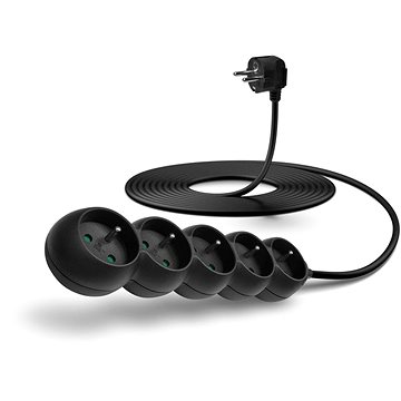 CONNECT IT prodlužovací 230V, 5 zásuvek, 5m, černý