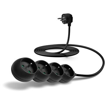 

CONNECT IT prodlužovací 230V, 4 zásuvky, 3m, černý