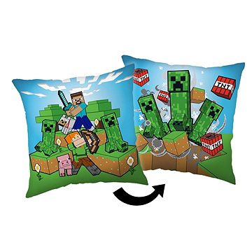 

Jerry Fabrics Polštářek Minecraft Creeper rush 40 × 40 cm