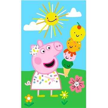 

Carbotex Dětský ručník Prasátko Pepina Zmrzlinová pyramida 30 × 50 cm