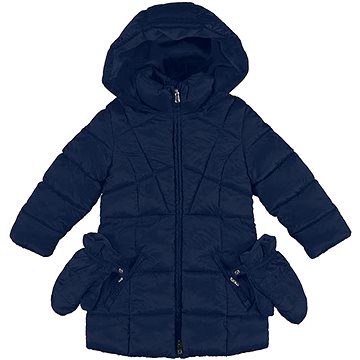 MAYORAL dívčí zimní kabát s rukavicemi modrá - 104 cm - Kabát
