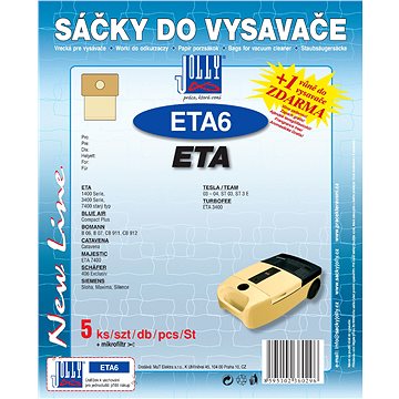 

Sáčky do vysavače ETA6