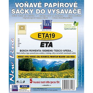 

Sáčky do vysavače ETA19 - vůně Horská louka