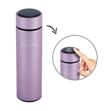 

Kamille termohrnek LED 400ml, růžový