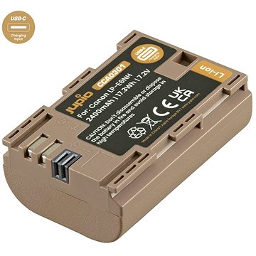

Jupio LP-E6NH *ULTRA C* 2400mAh s USB-C vstupem pro nabíjení
