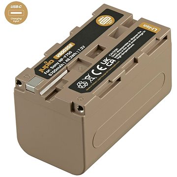 

Jupio NP-F750 *ULTRA C* 6700mAh s USB-C vstupem pro nabíjení