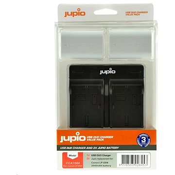 Jupio set 2x LP-E6N 2040 mAh + Dual Charger pro Canon