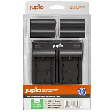 Jupio set 2x baterie Jupio NP-W235 - 2300 mAh s duální nabíječkou pro Fuji