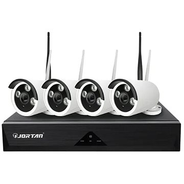 

Jortan Bezdrátový 1024P NVR bezpečnostní systém 4 kamer WIFI/IP