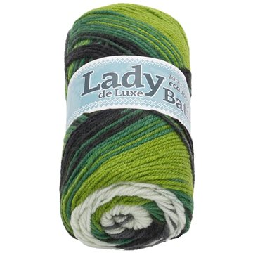 

Lady de Luxe BATIK 100g - 603 bílá, zelená