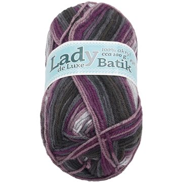 

Lady de Luxe BATIK 100g - 609 bílá, fialová, šedá