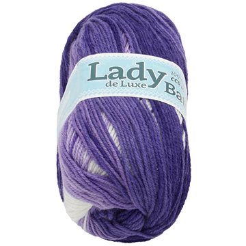 

Lady de Luxe BATIK 100g - 612 bílá, fialová