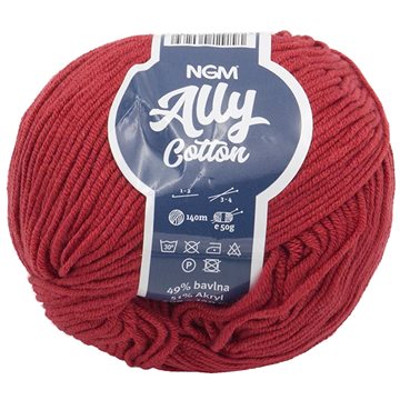 

Ally cotton 50g - 009 červená