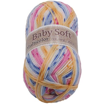 

Baby soft multicolor 100g - 603 bílá, modrá, žlutá, růžová