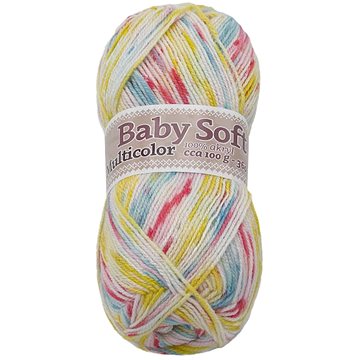 

Baby soft multicolor 100g - 606 bílá, žlutá. tyrkysová, růžová