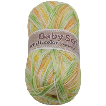 

Baby soft multicolor 100g - 608 bílá, žlutá, oranžová, zelená